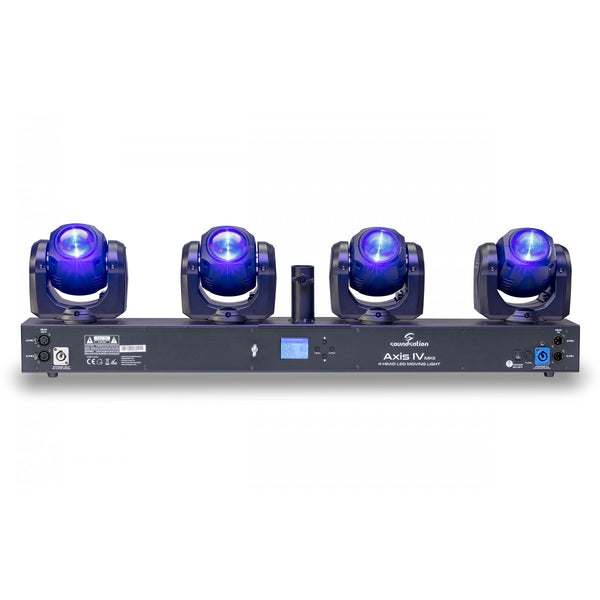 BARRA 4 TESTE MOBILI BEAM SOUNDSATION AXIS IV MKII 4x32W RGBW 4IN1