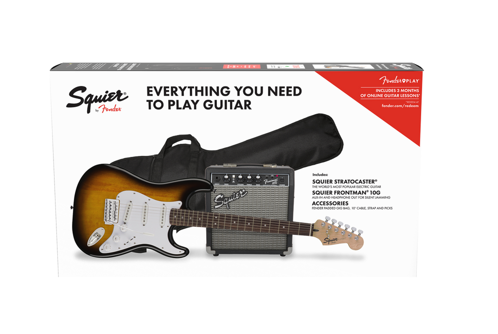 SQUIER Stratocaster® Pack Laurel Fingerboard Brown Sunburst Gig Bag 10G - 230V EU