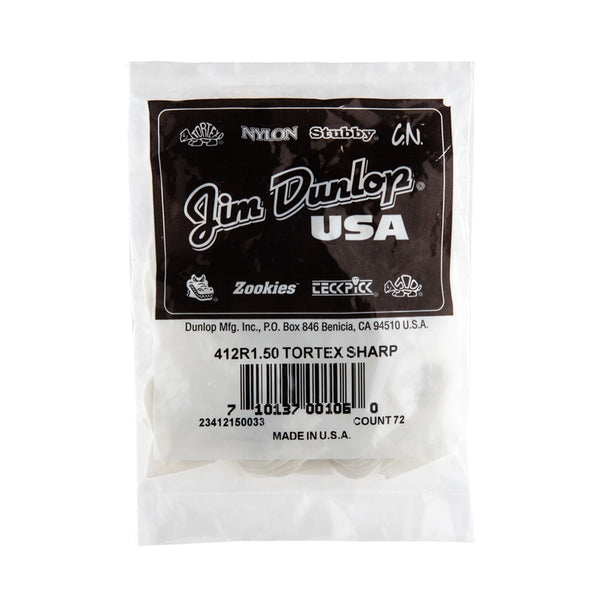 412R1.5 Tortex Sharp White 1.5mm Bag/72