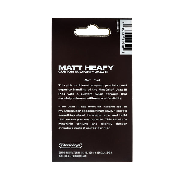 471P3SMH Matt Heafy Max Grip Jazz Player's Pack/6