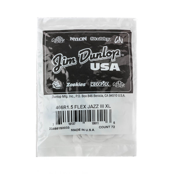 466R150 Tortex Flex Jazz III XL 1.5 mm Bag/72