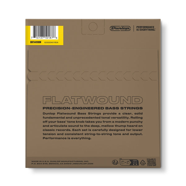 DBFS40100M Corde basso Flatwound Light Scala media Set/4
