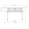 Z/630 BK Workstation a 2 Ripiani Finitura Black