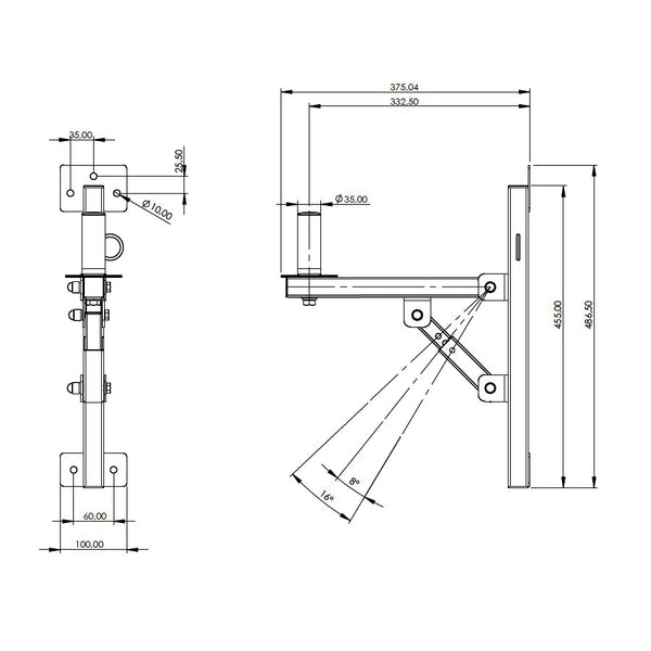 SB/781 Coppia di supporti a muro per casse