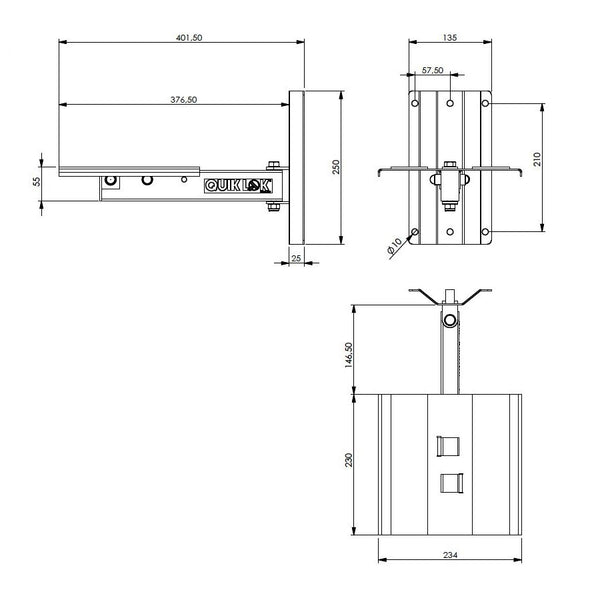 QL/958 Supporto a muro per speaker