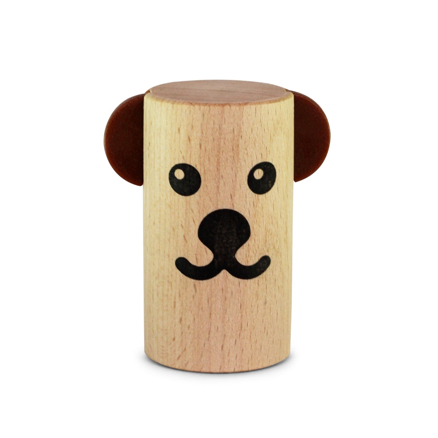 Shaker in legno per Bambini con faccia d'Orso