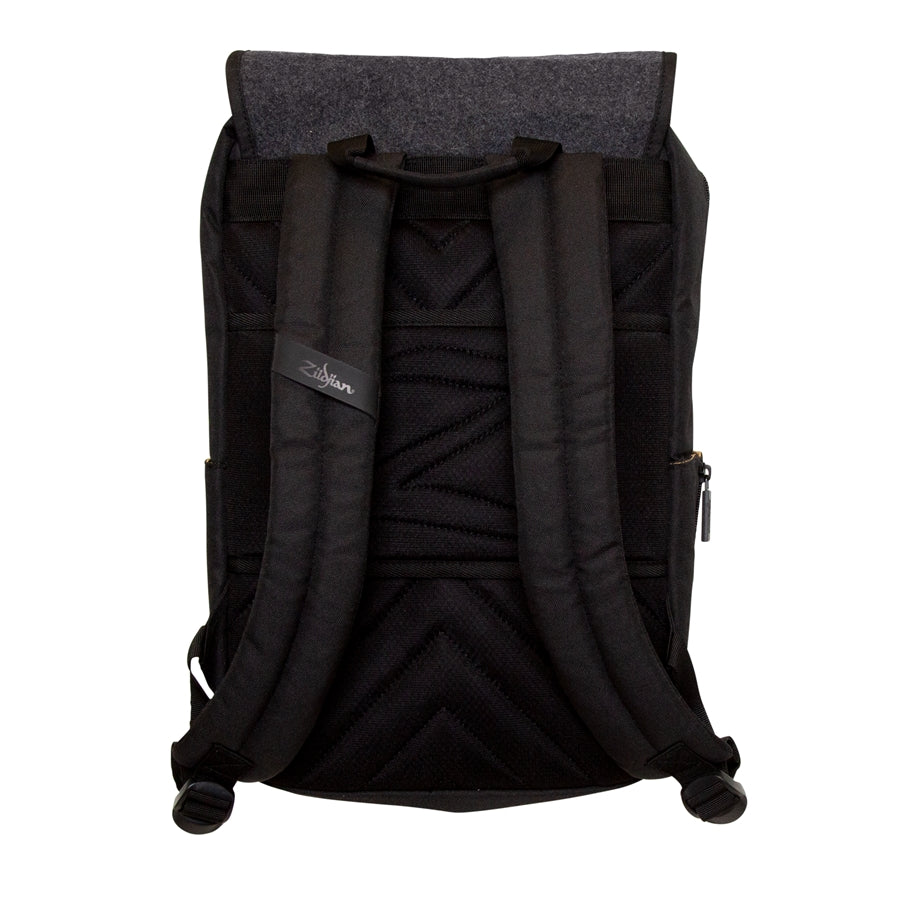 T9001 - Gray Flap Black Laptop Backpack