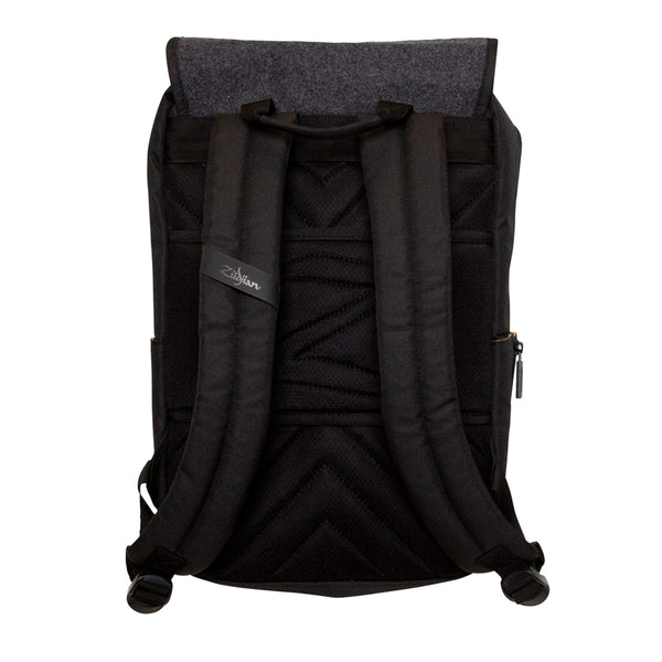 T9001 - Gray Flap Black Laptop Backpack