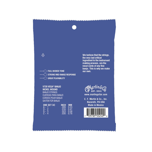 V720 Vega Banjo Strings Tenor Nickel Wound