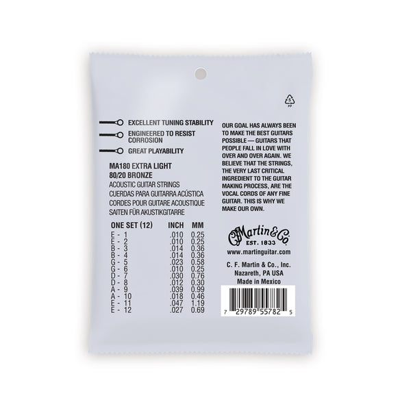 MA180 Authentic SP Extra Light 12-Strings Bronze 10-47