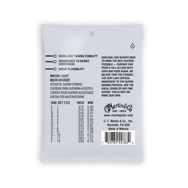 MA190 Authentic SP Light 12-Strings Bronze 12-54