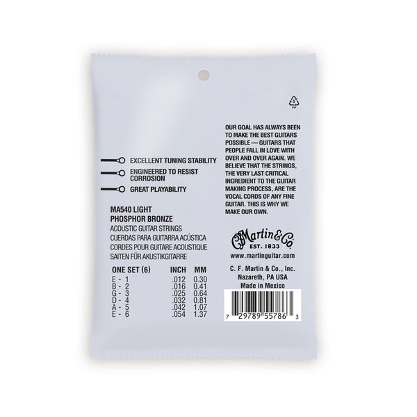 MA540 Authentic SP Light Phosphor Bronze 12-54