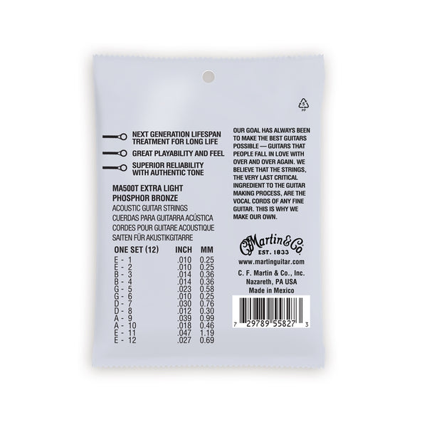 MA500T Authentic Lifespan 2.0 Extra Light 12-Strings Phosphor Bronze 10-47