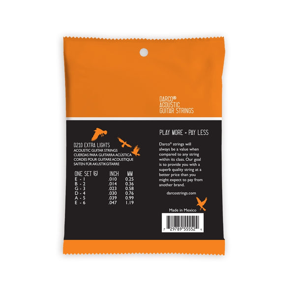 D210 Darco Acoustic Extra Light Phosphor Bronze 10-47