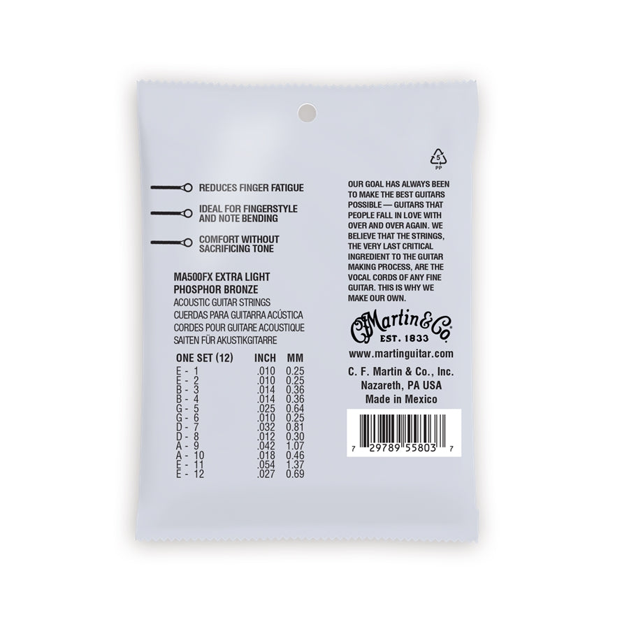 MA500FX Authentic Flexible Core Extra Light Phosphor Bronze 10-54