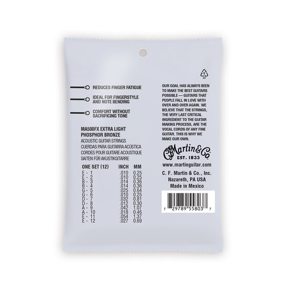 MA500FX Authentic Flexible Core Extra Light Phosphor Bronze 10-54