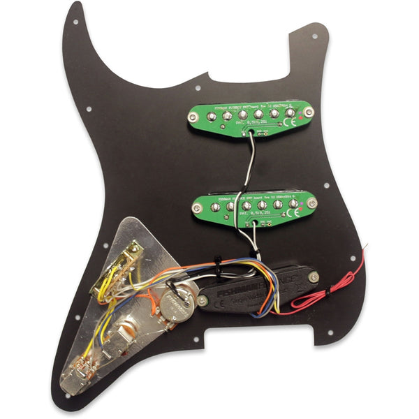 Fluence Loaded Pickguard Stratocaster 3 Single Width Black