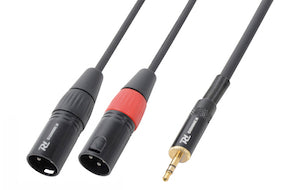 CX70-1 Cable 2xXLR M- 3.5 St.M 1.5m