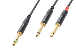 CX76-1 Cable 6.3 St.-2x6.3Mono 1.5m