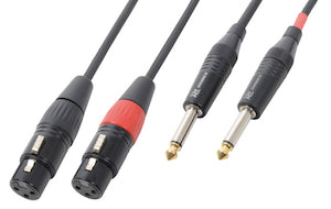 CX62-1 Cable 2xXLR F-2x6.3M 1.5m