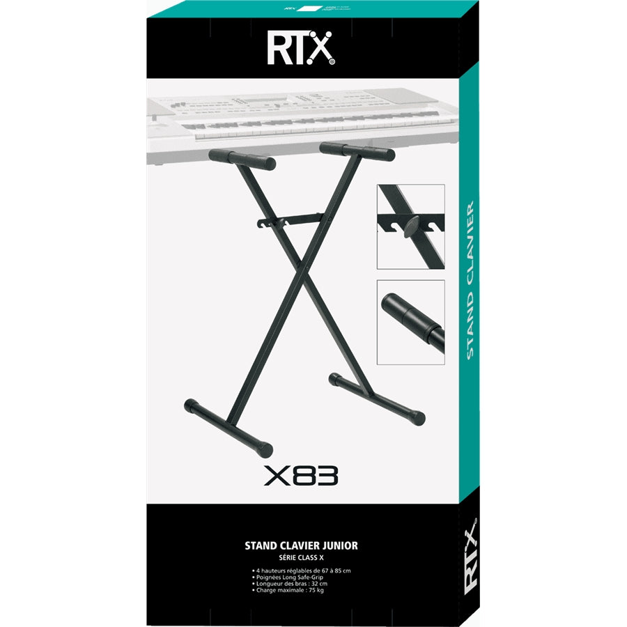X83 Stand a X Compatto per Tastiera Junior Telaio Singolo Nero