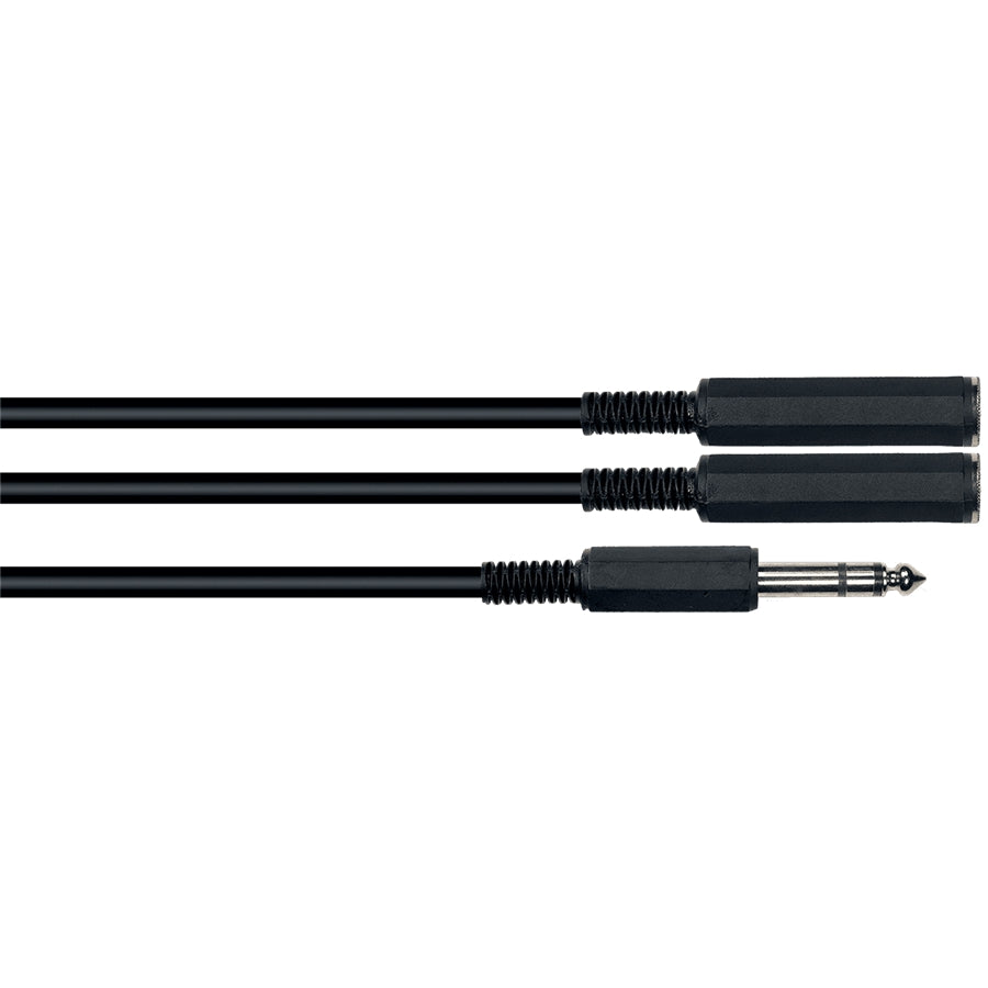 B2FST Cavo Y Stereo 2x TS (Mono) Femmina/1x Jack TRS (Stereo)