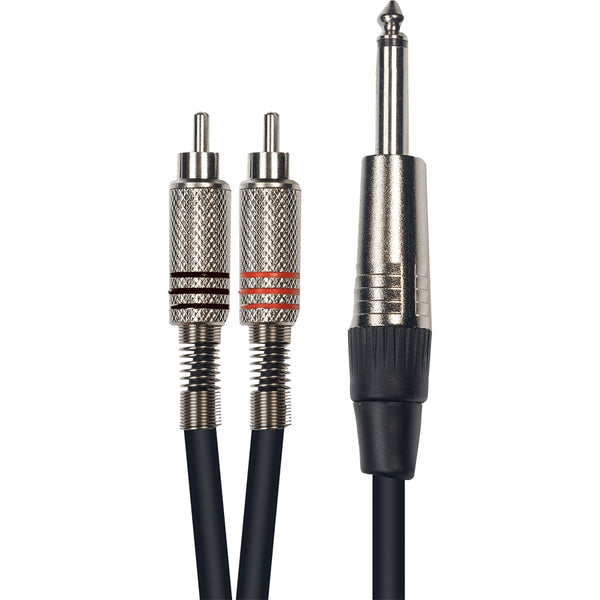 K02-3 Cavo Segnale 2x RCA maschio/Jack Mono 3 m