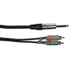 K02-3 Cavo Segnale 2x RCA maschio/Jack Mono 3 m