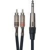 K02ST-3 Cavo Segnale Stereo 2x RCA maschio/Jack TRS 3 m