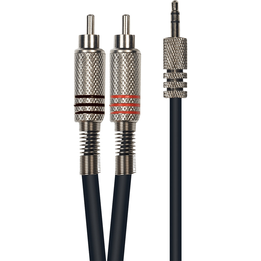 K06M-3 Cavo Segnale 2x RCA maschio/Mini Jack Stereo 3 m