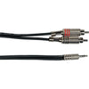 K06M-3 Cavo Segnale 2x RCA maschio/Mini Jack Stereo 3 m