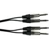 K08-3 Cavo Segnale 2x Jack Mono/2x Jack Mono 3 m
