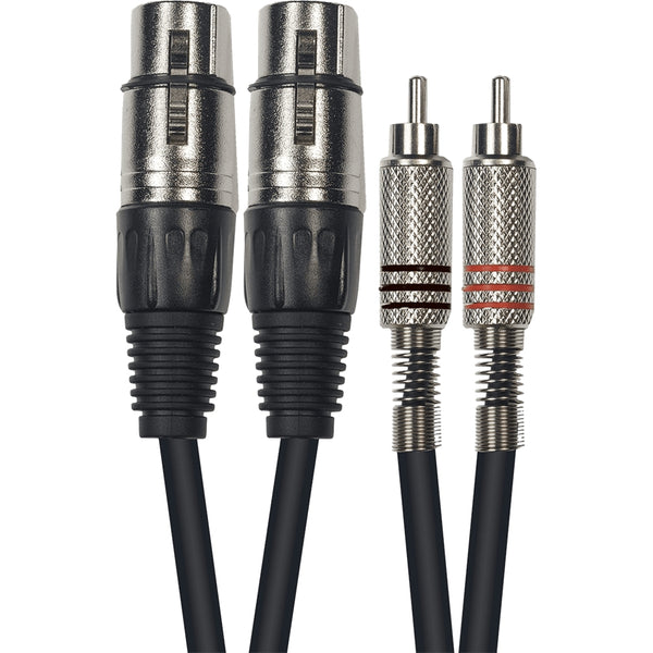 K10-3 Cavo Segnale 2x RCA maschio/2x XLR Femmina 3 m