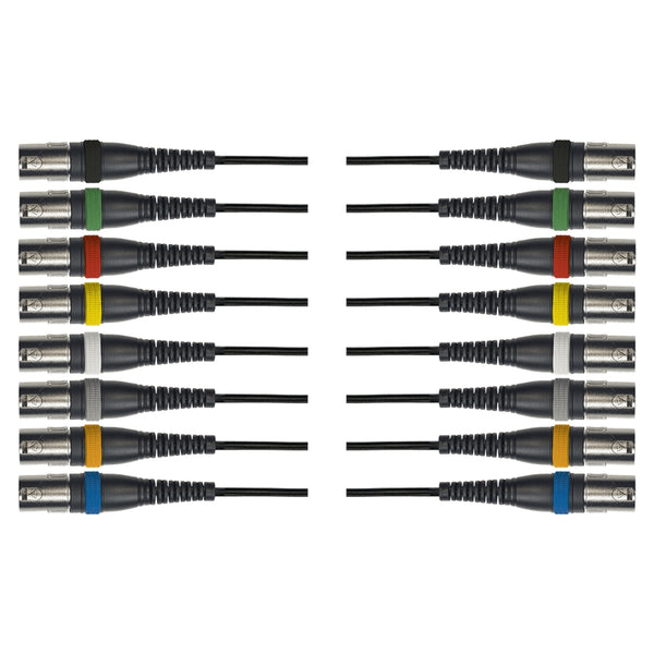 OC14 Frusta 8 Cavi XLR Maschio/XLR Femmina 5 m