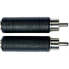 AD08 Adattatore RCA Maschio/Jack Mono Femmina 2 Pcs