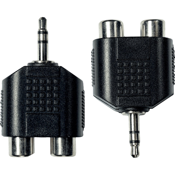 AD09 Adattatore Mini Jack TRS Maschio/2x RCA Femmina 2 Pcs