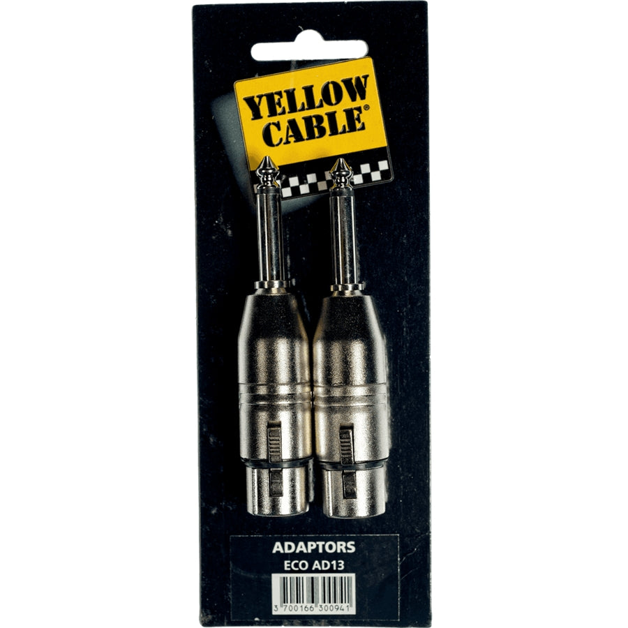 AD13 Adattatore Jack Mono Maschio/XLR Femmina 2 Pcs