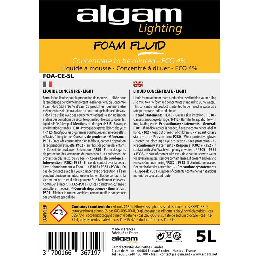 FOA-CE-5L Liquido Schiumogeno Concentrato ECO 4% 5L