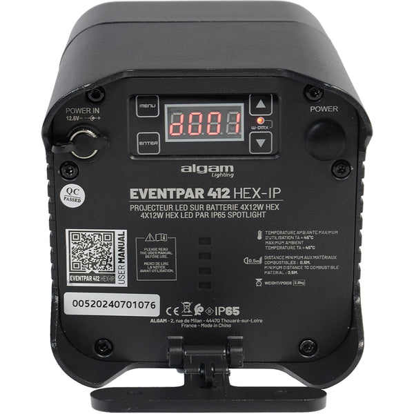 EVENTPAR412-HEX-IP 4x12W RGBWA-UV IP65 a Batteria