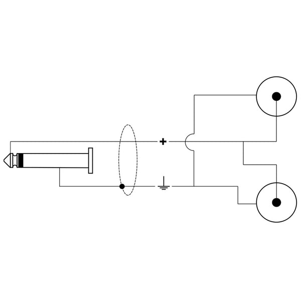 RKSA/160-5 Jack Mono/2 RCA Maschio
