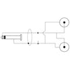 RKSA/160-5 Jack Mono/2 RCA Maschio