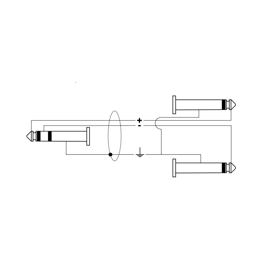 ITST/J352J-5 Jack Stereo/2 x Jack Mono 5 mt