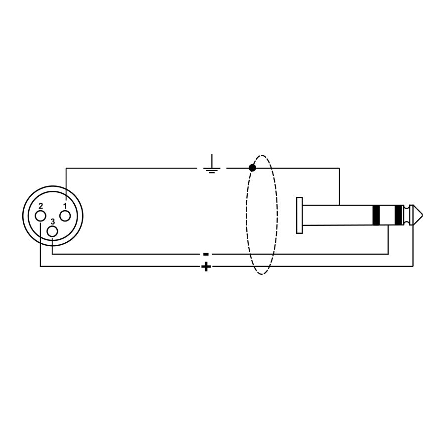 ITTOP/FJS-1 XLR Femmina/Jack Stereo 1 mt