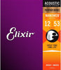 ELIXIR 16052 Nanoweb Light Acoustic Phosphor Bronze 12-53