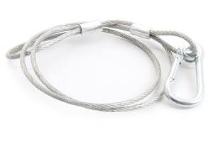 SAF20 Safety cable 70cm x 2mm 20kg