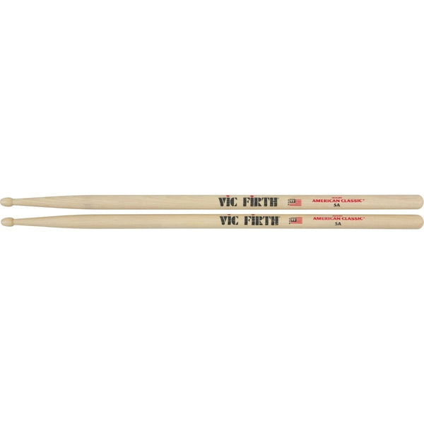 COPPIA BACCHETTE VIC FIRTH 5A PUNTA LEGNO