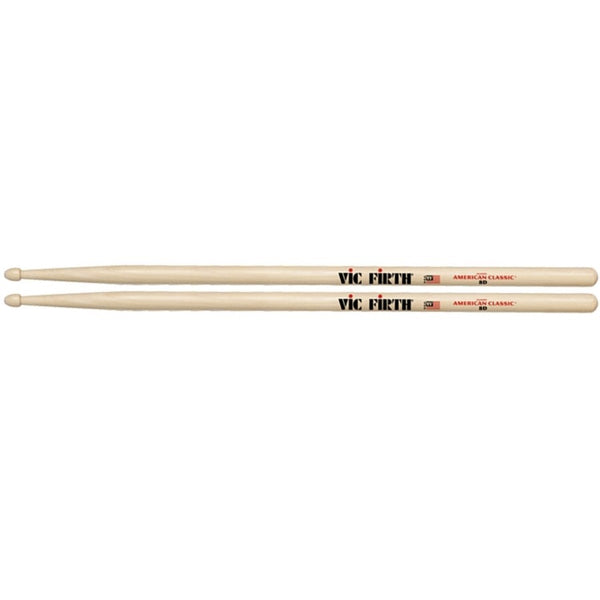 COPPIA BACCHETTE VIC FIRTH 8D PUNTA LEGNO