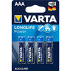 BATTERIA ALCALINA VARTA LONGLIFE POWER AAA MINISTILO BLISTER 4 PZ