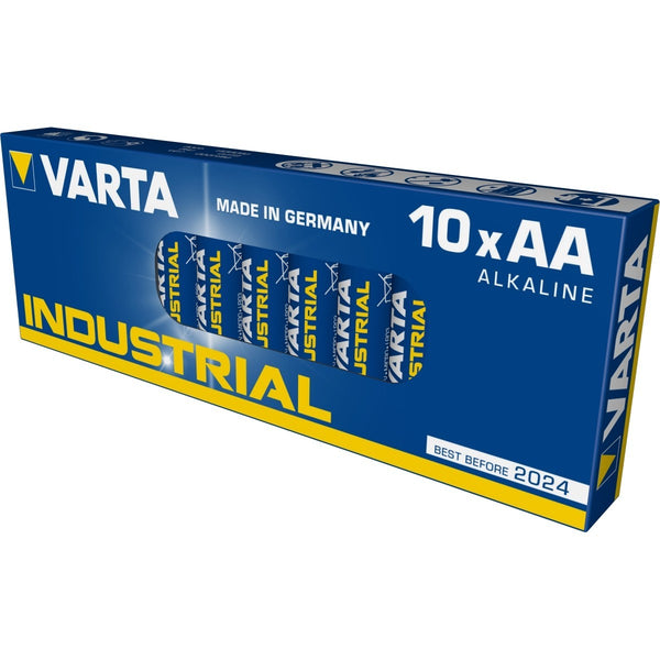 CONF 10 PZ BATTERIE ALCALINE VARTA INDUSTRIAL AA STILO