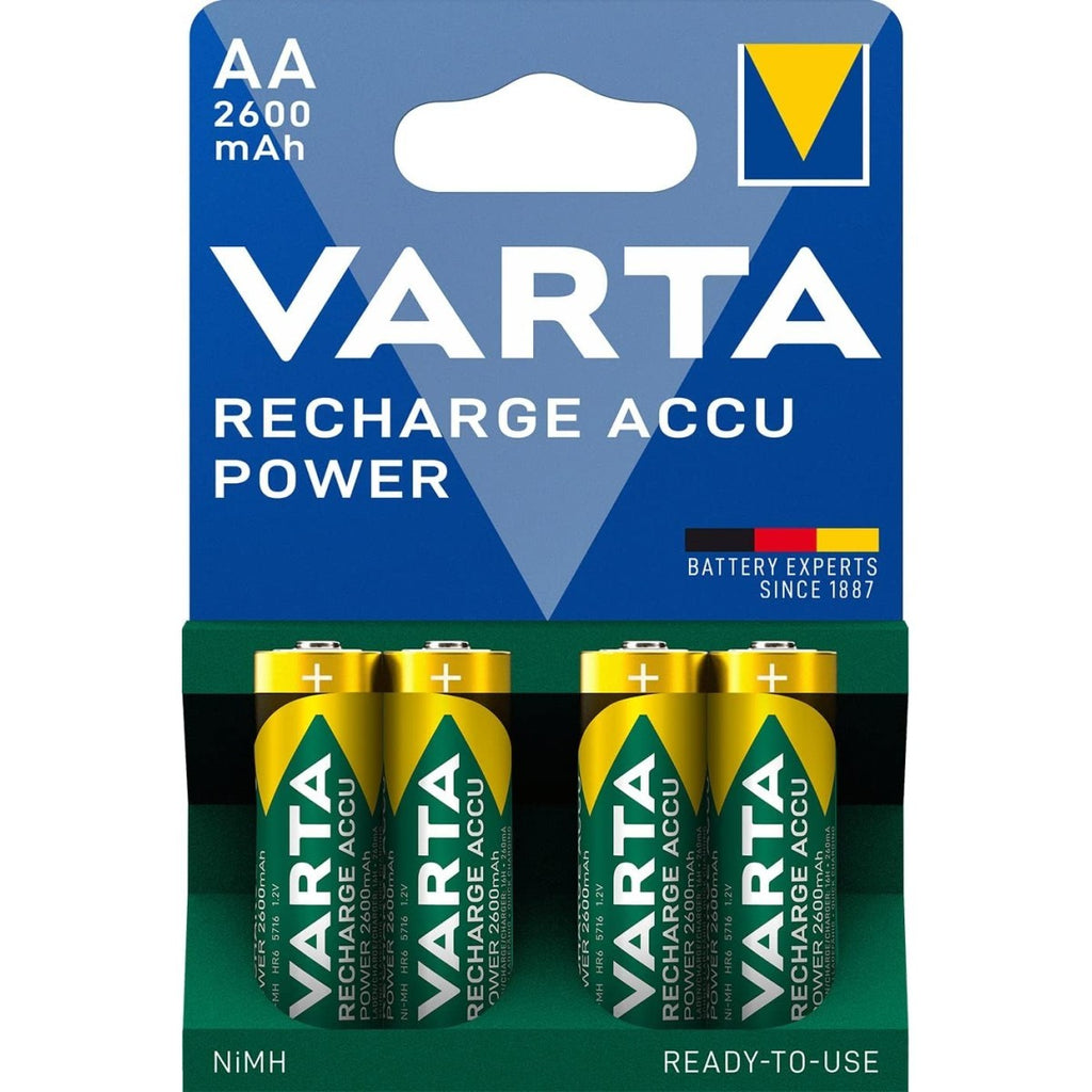 BATTERIA RICARICABILE VARTA AA STILO 2600 mAh BLISTER 4 PZ